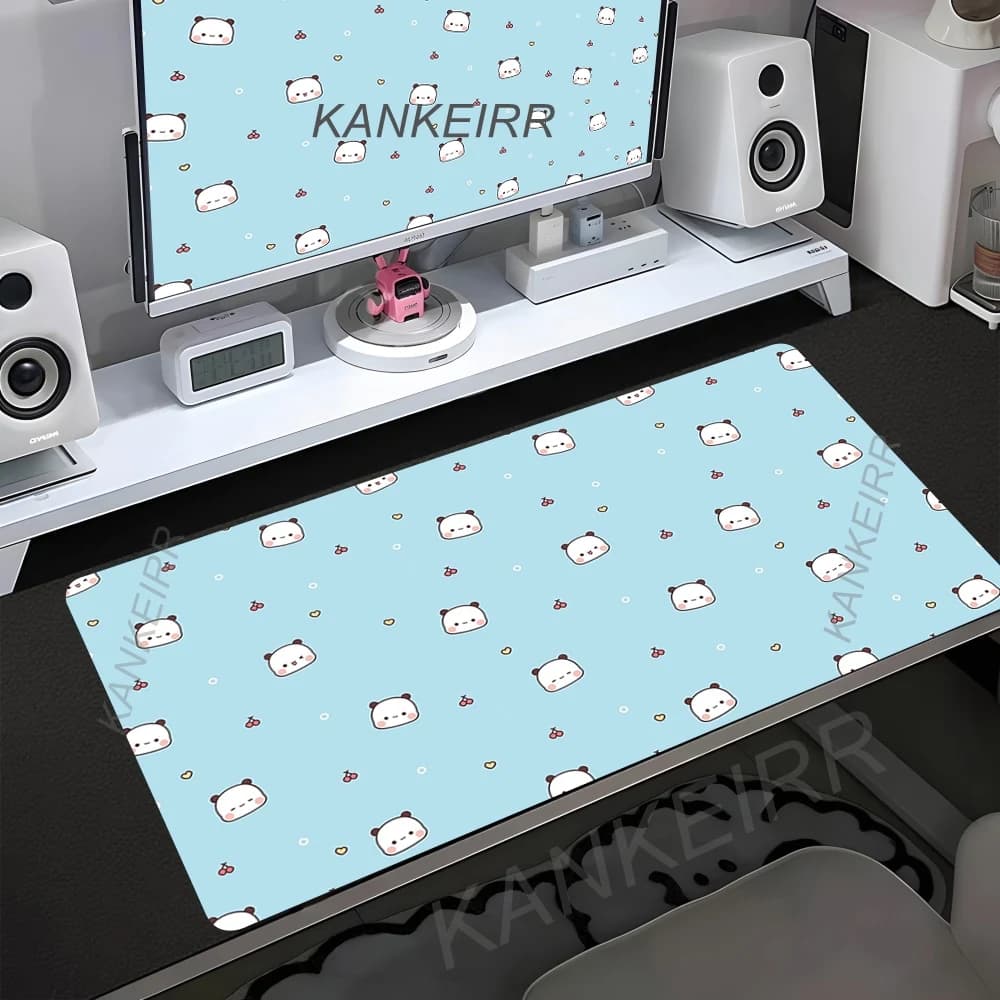 Tappetino per Mouse Kawaii Cartoon Bubu Dudu, Tappetino da Scrivania per Laptop, Mousepad per Ufficio, Decorazione Scrivania, Tappetino Esteso per Mouse e Tastiera, Tappetini da Scrivania Oversize