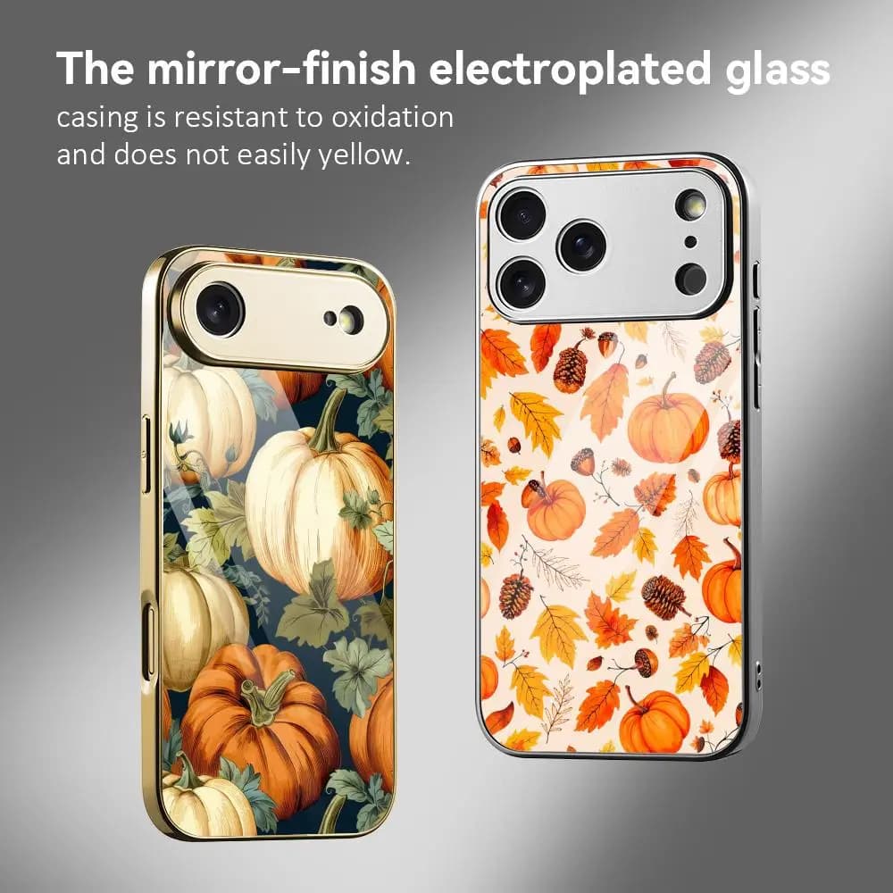 Custodia per iPhone Pumpkin Hot per iPhone 17 16 15 14 13 12 Pro Max Plus, antiurto con paraurti in metallo galvanizzato