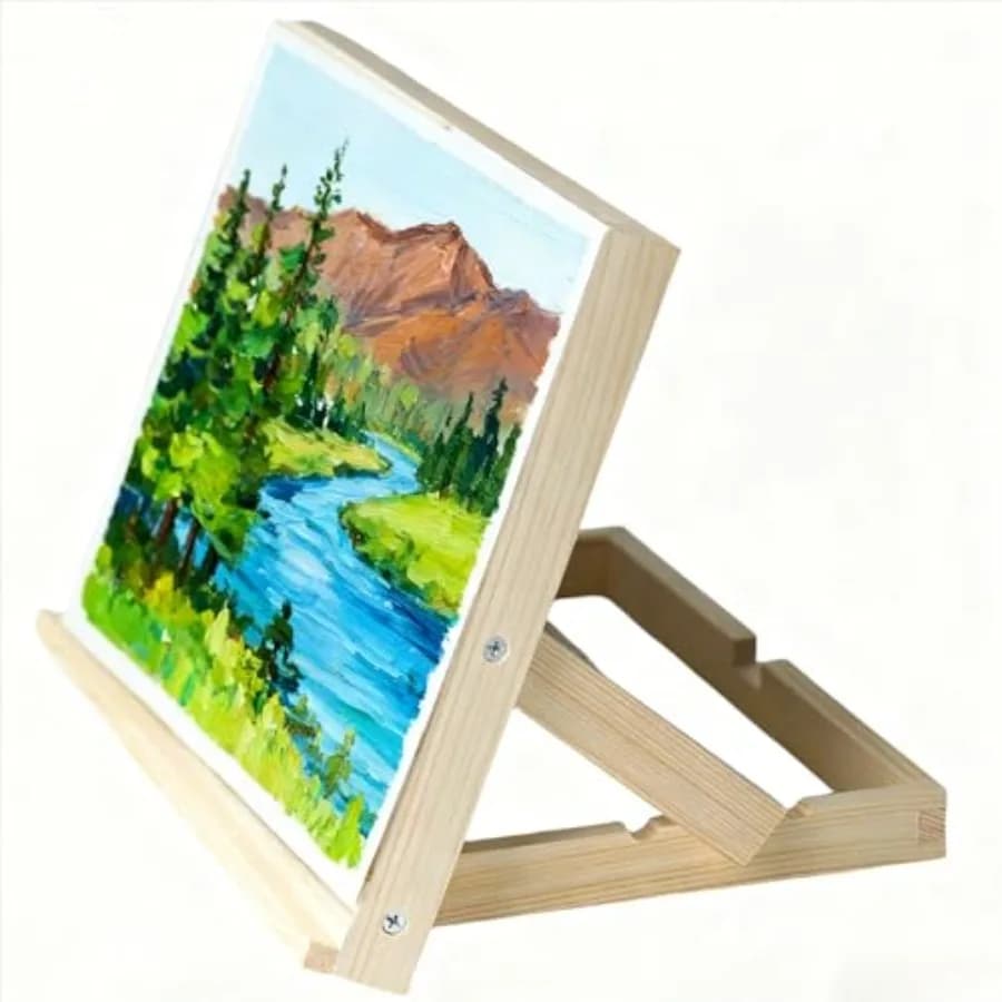 Tabletop Wooden Easel Stand, Adjustable Art Easel for Painting, Drawing, Sketching, Canvas, Books and Artwork Display