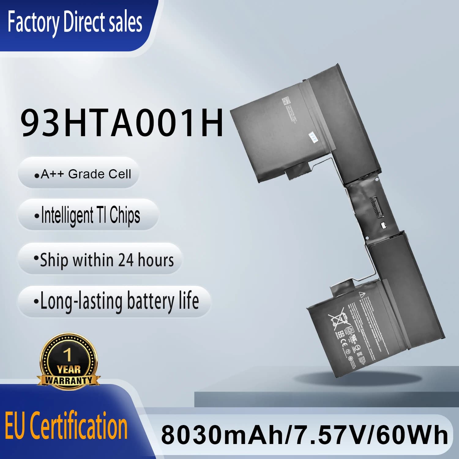New 93HTA001H G3HTA001H 7.57V Keyboard Battery For Microsoft Surface Book 1st Gen Model 1785 Enhanced Edition Tablet GTX 965M