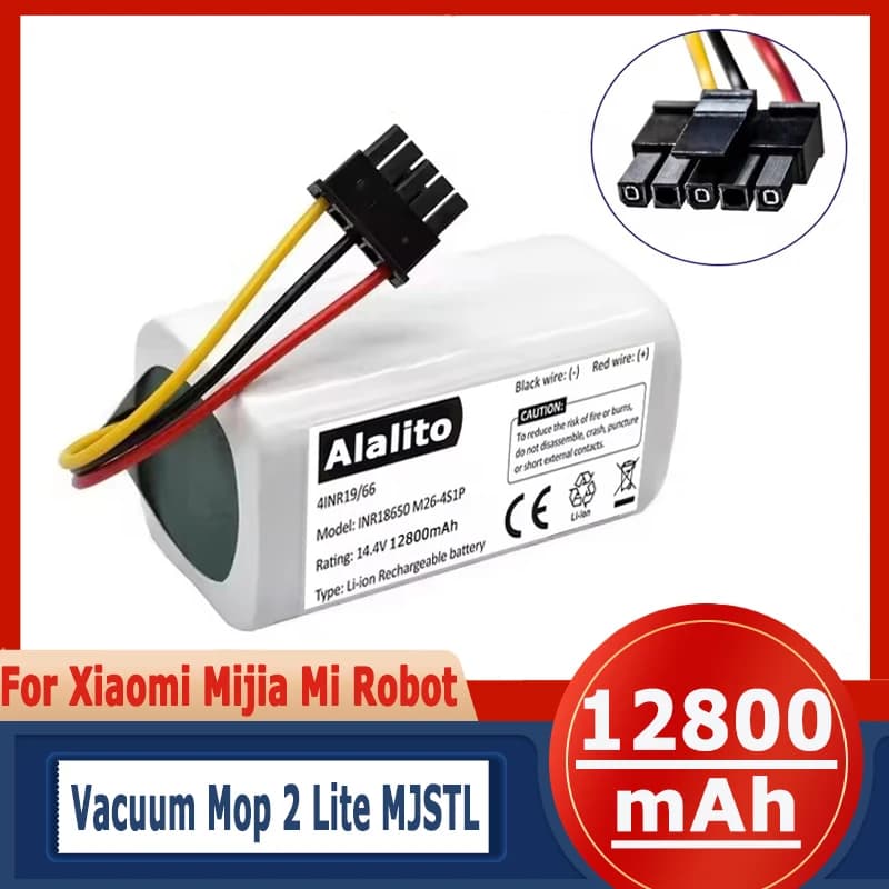 14.8V Li-ion Battery Pack for Xiaomi S20 Robot Vacuum Cleaner 3500mAh 3200mAh Replacement Accumulator BMS Chip Protection Safe