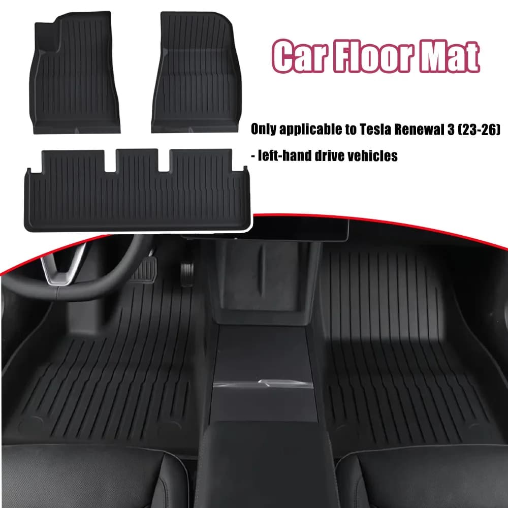 For All Weather TPE Floor Mats For Tesla Model 3 New Waterproof Anti Slip Wear Resistant Car Floor Mats Cover Accessories Kit