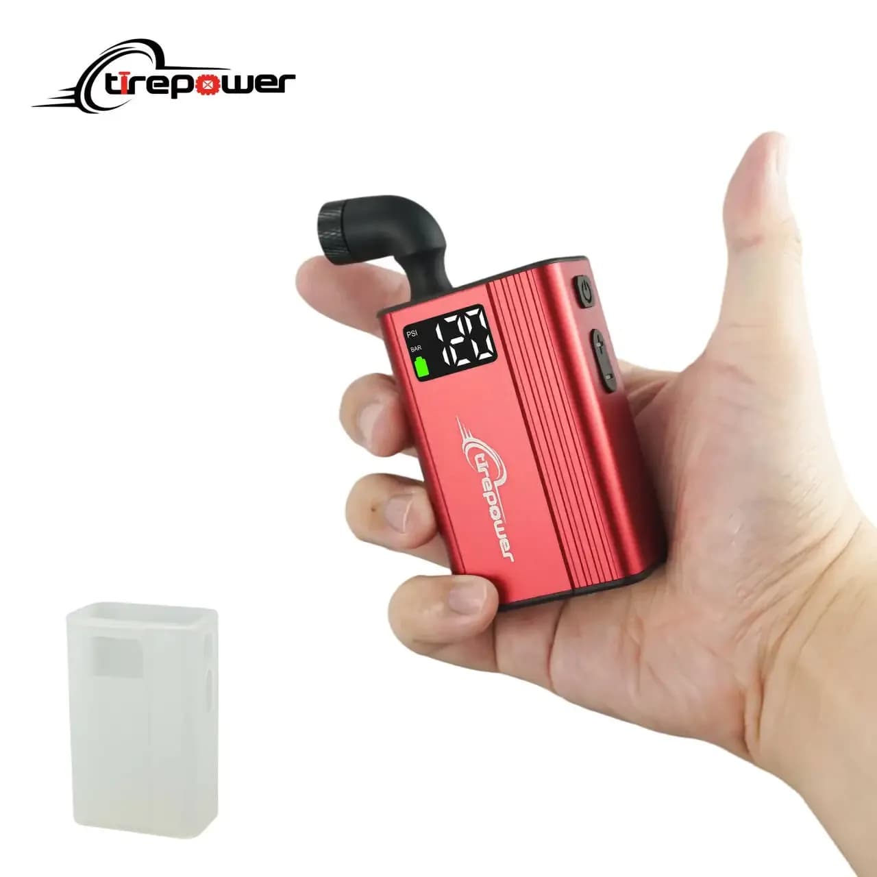 Pompa elettrica multi-valvola per bici con valvole Schrader, Presta e Clik, batteria 2*480mAh con schermo, ricarica rapida, pompa ad aria per bicicletta