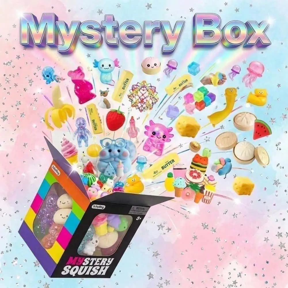 Ne EDoh Mystery Surprise Box - Slow Rise Squishy Toys, Food & Ocean Themed Squeeze Toys, Anti-Stress Sensory Toys For ADHD & Anxiety, Perfect Party Favors, Classroom Prizes & Stocking Stuffers