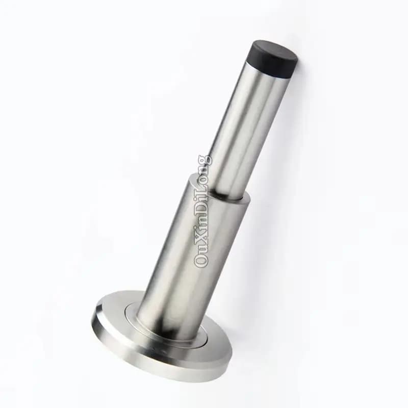 Durable 2PCS 304 Stainless Steel Adjustable Door Stops Rubber Silent Door Catch Stopper
