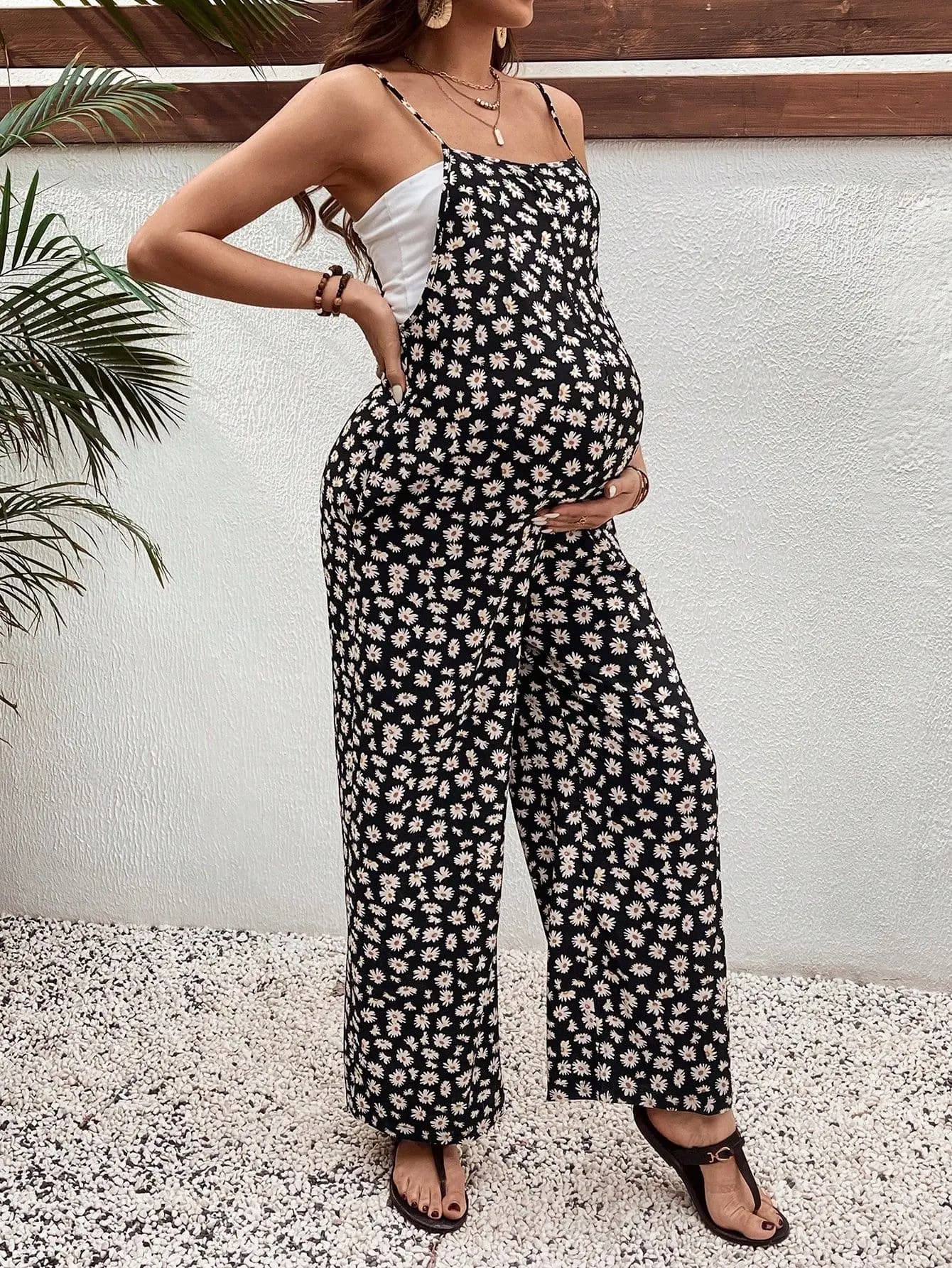 Abbigliamento Premaman: Pantaloni, Salopette, Tuta Intera Estiva Casual Ampia per Donne in Gravidanza, Taglie Forti