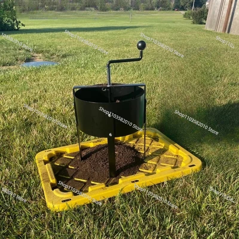 Rotating Metal Compost Soil Sieve, Garden Potted Plant Filter Mesh Screen