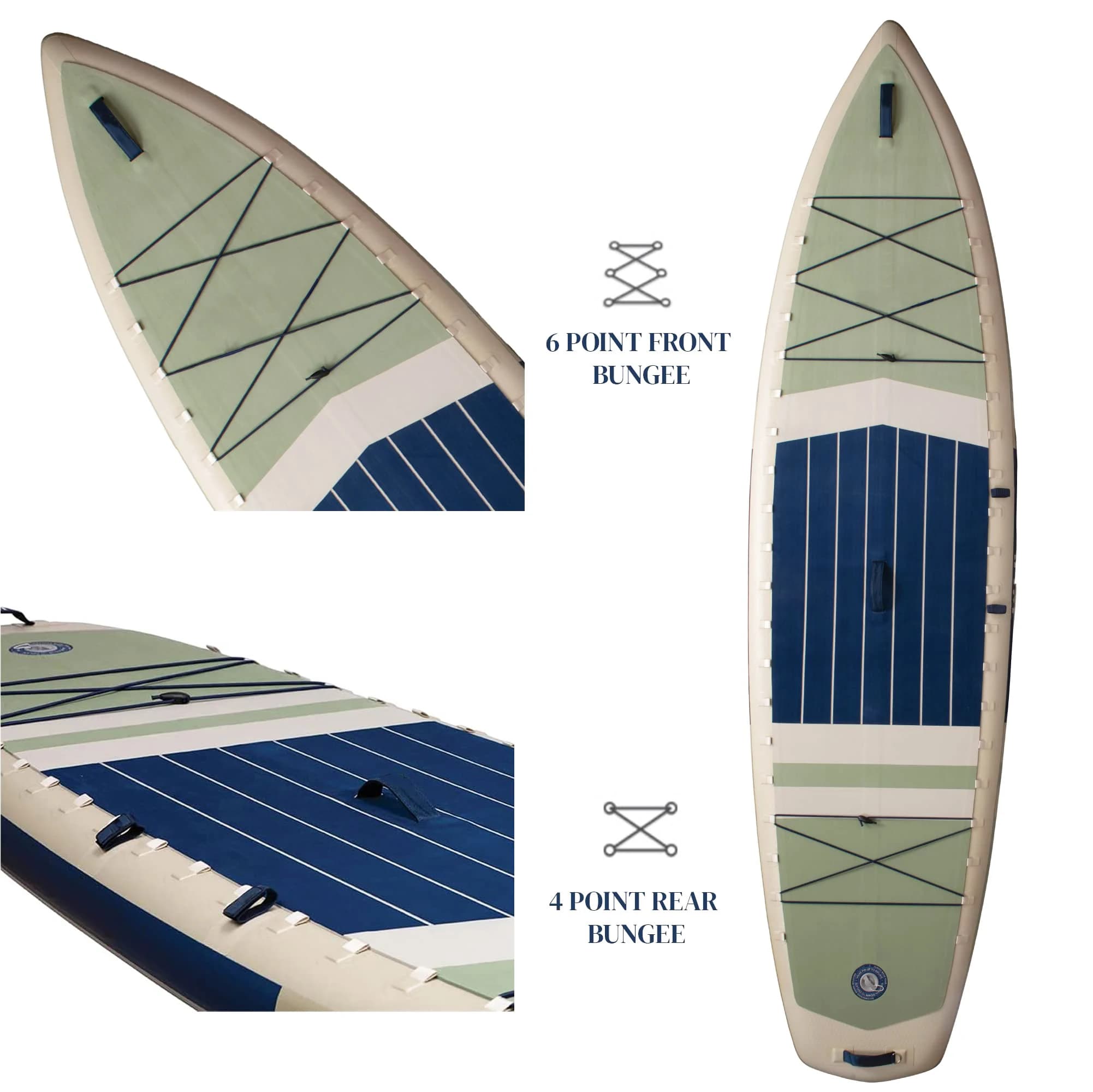 SUP e Kayak Gonfiabile 2-in-1 con Ponte Antiscivolo in EVA e Pagaia Regolabile per Adulti