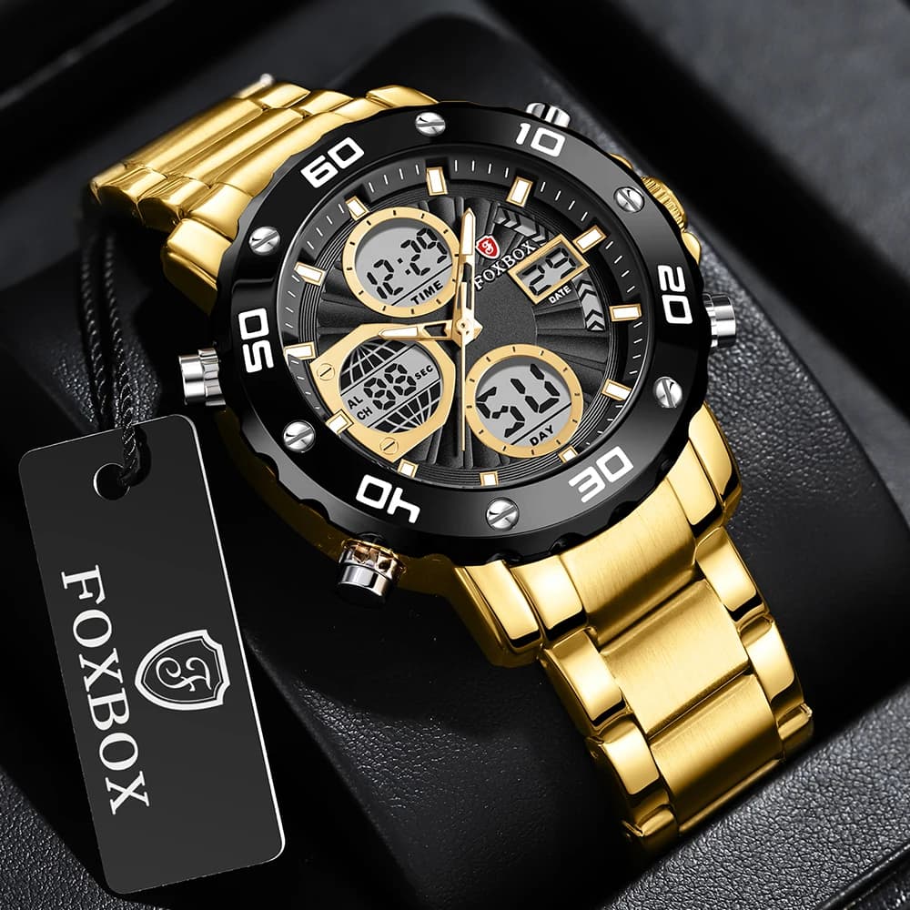 LIGE Men's Watches Luxury Brand Sport Quartz Wrist Watch Waterproof Military Digital Watch Steel Men's Watch Relogio Masculino