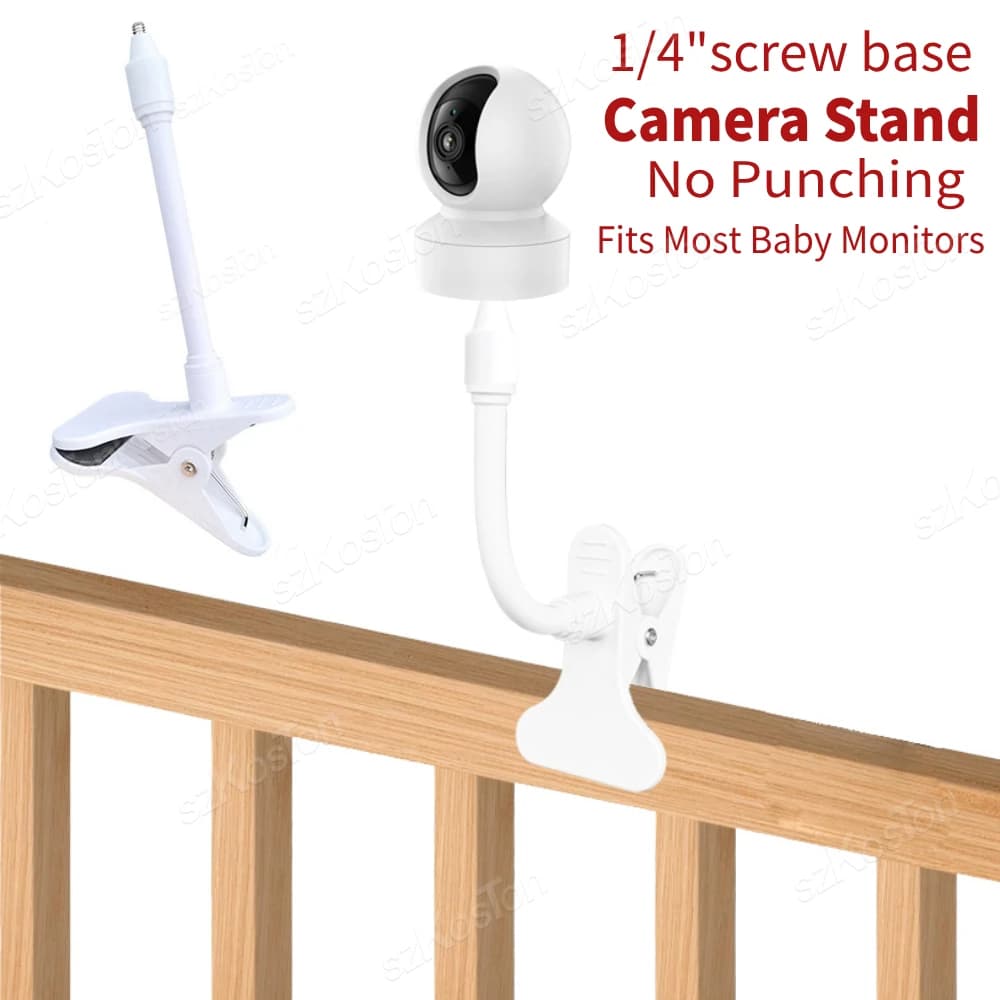 Support for portable flexible camera clamp without punching Camera support for baby monitor Support for webcam support Foldable bracket base with clip