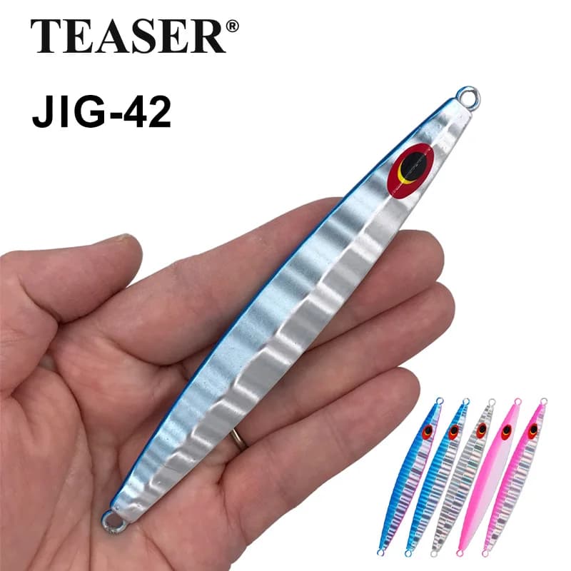 TEASER J42 Offerta speciale: esca affondante e ad agitazione lente piastra di ferro 40g-110g, esca di piombo, esca di sgombro e esca bionica
