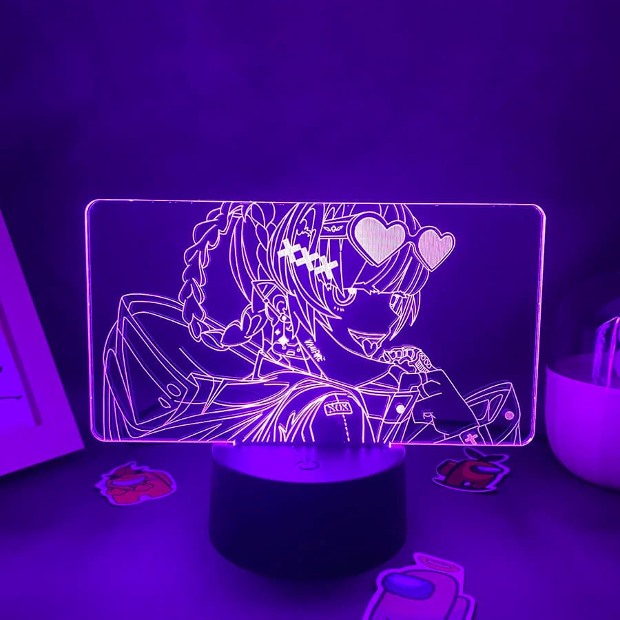 Anime Call of the Night Figura Nazuna Nanakusa 3D LED Luci notturne al neon Regalo di compleanno per l'arredamento della camera da letto di un amico Lampada lava Manga