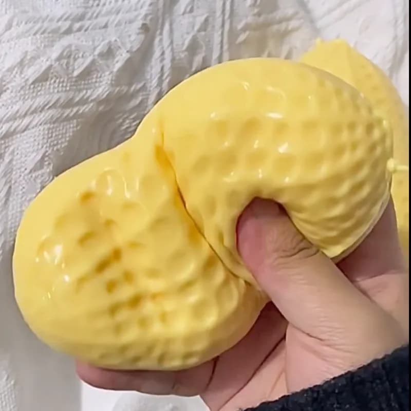 Peanut Stress Ball Crunchy Squeeze Ball Decor Buttery Soft Squishy Fidget Ornament ASMR Sensory Anti Stress Ball