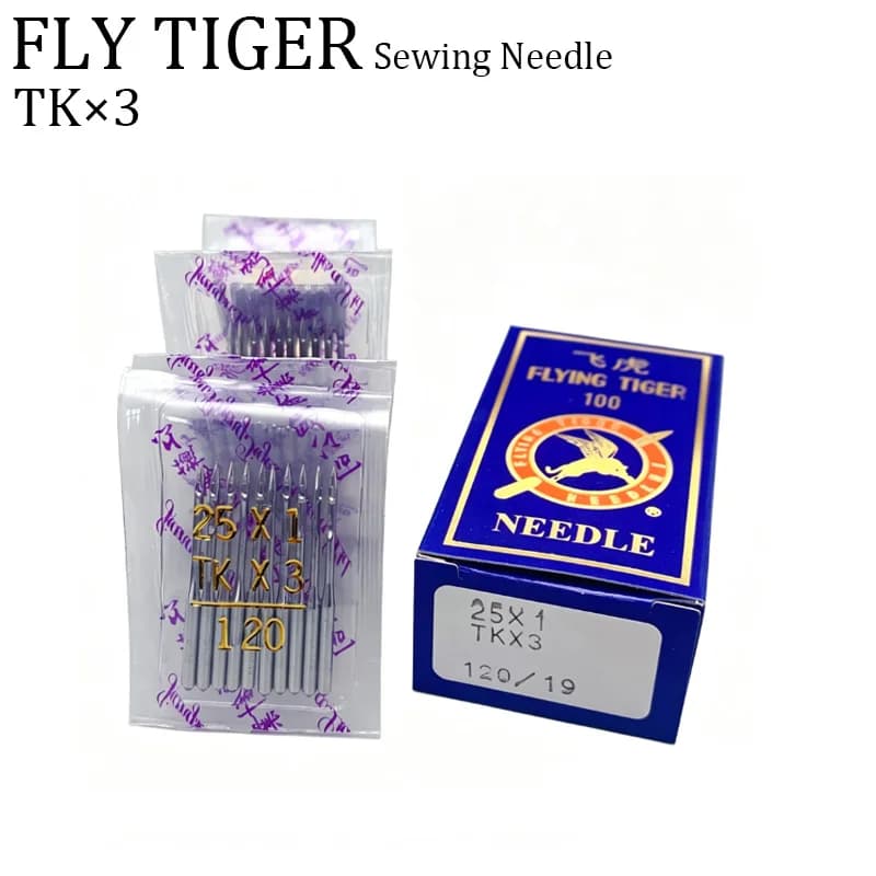 10 Aghi per Macchina da Cucire Fly Tiger TK×3, Aghi per Macchina con Testa Estrattore, Aghi per Macchina Cappelli di Paglia, Ricambi Professionali per Macchine da Cucire