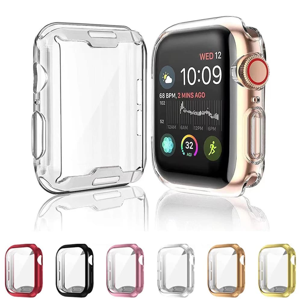 Custodia in TPU per Apple Watch 11 10 Cover 46mm 42mm 45mm 41mm 40 44mm Senza schermo 360 Protezione elettrolitica per iWatch 9 8 7 6 5 4 SE