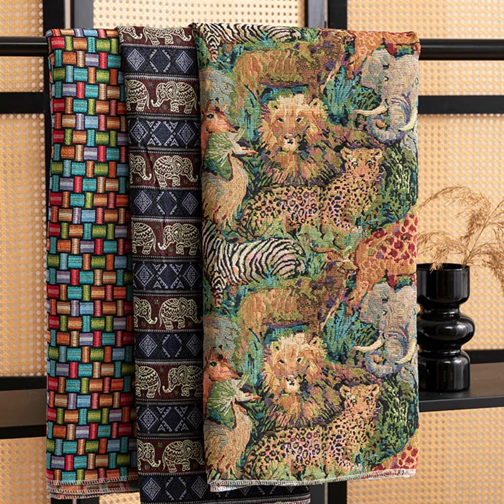 148x100 cm Divano Tessuto di tela Fatto a mano Copridivano Tessuti jacquard Tovaglie Misto Filo tinto Sabbia Tessuto di rilascio Panni