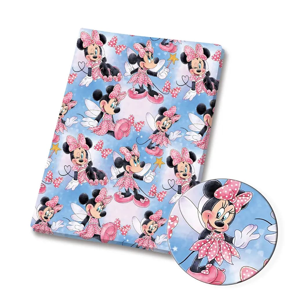 Tessuto stampato Disney 140x50CM, in poliestere/100% cotone, per patchwork, cucito, bambole, tende, per bambini, 28089