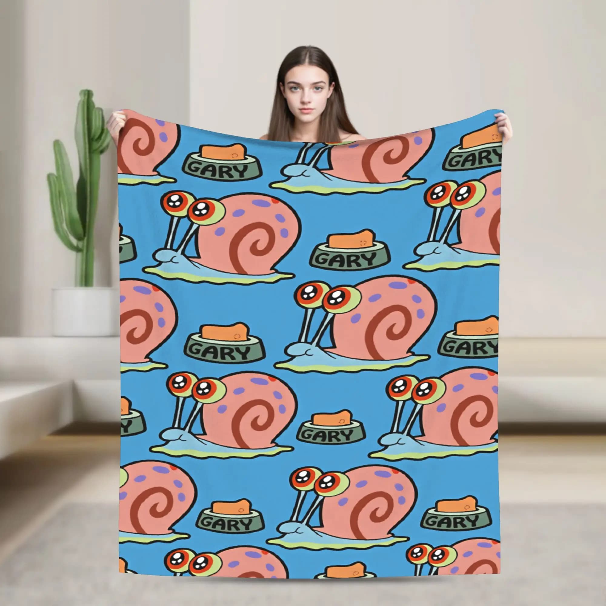 SpongeBobs Plankton Flannel Blanket Winter Super Warm Throw Blanket for Boy Girl Couch Bed Print Bedspread Sofa Bed Cover