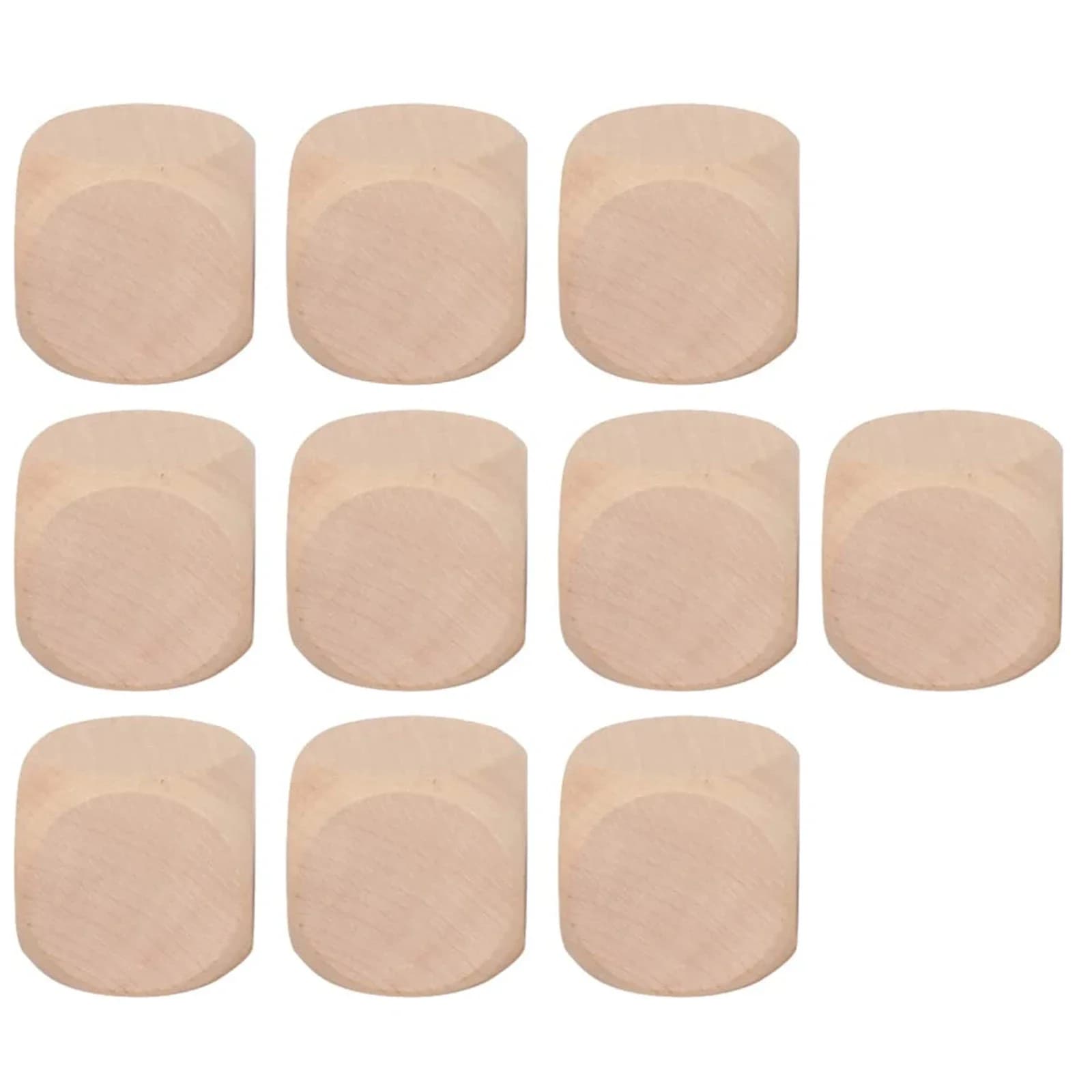 10PCS Blank Wooden Dice Unfinished Wood Cubes Square Blocks DIY Craft Printing Endless Possibilities Accessories