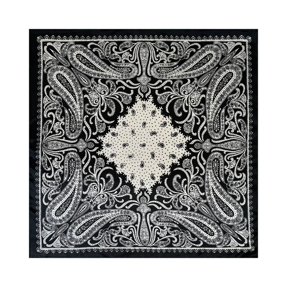 New Paisley Printed Satin Square Scarf Silk Feeling Satin Finish Neckerchief Soft Texture Bandana Shawl Women Daily Styling