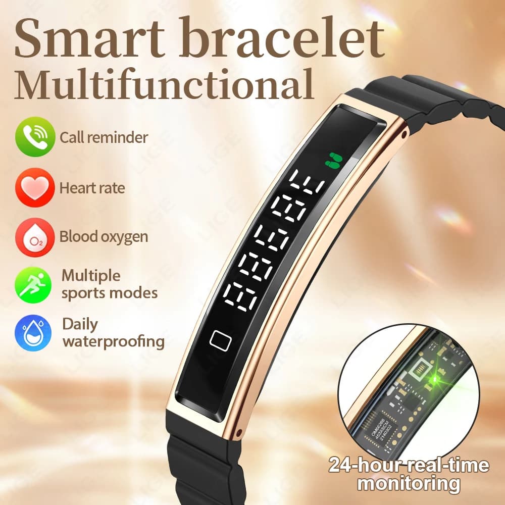 New Women's Smart Bracelet 2026, Fashion & Sport, Fitness Tracker, Cardiaca Frequency Monitoring & Health, Waterproof IP68, Men's Smartwatch