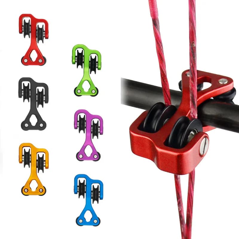 Protezione per Cavo Arco Compound, Divisore Corda Arco, Rullo Scorrevole, Accessori per Tiro con l'Arco e Caccia