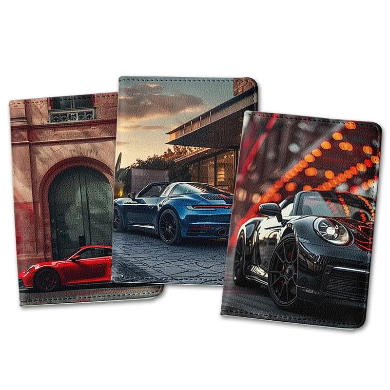 Porta passaporto per auto sportiva alla moda Portafoglio per passaporto da viaggio da uomo Copertina per passaporto multifunzionale Accessori da viaggio Custodia per passaporto