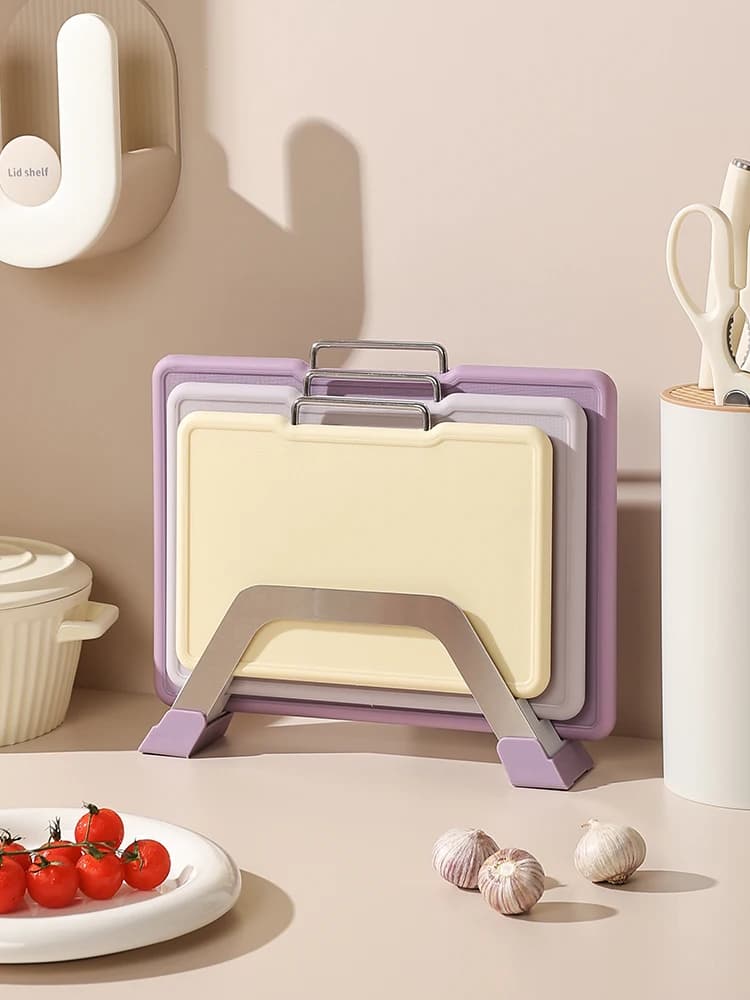 Set di Taglieri per Alimenti, Tagliere per Preparazione Cibo per Bambini, Design Integrato, Tagliere per Frutta con Contenitore, Pratico Utensile da Cucina