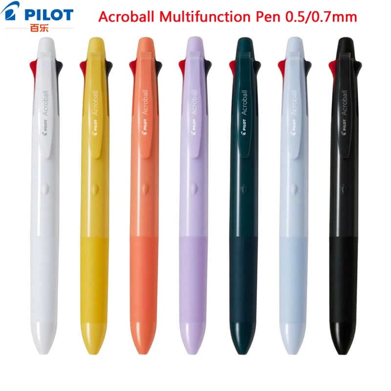Multipenna Pilot Acroball 4 in 1, scrittura super liscia a bassa vibrazione per prendere appunti, pianificare, matita da disegno professionale e studente