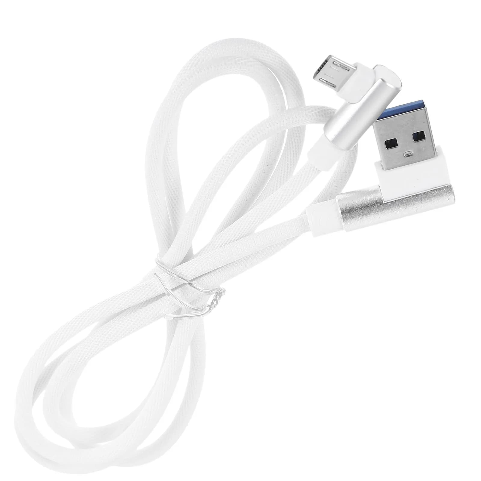 Cavo di Ricarica Dati 1M USB Micro USB ad Angolo Retto, Cavo Intrecciato per Ricarica Rapida e Sincronizzazione, Universale per Telefoni