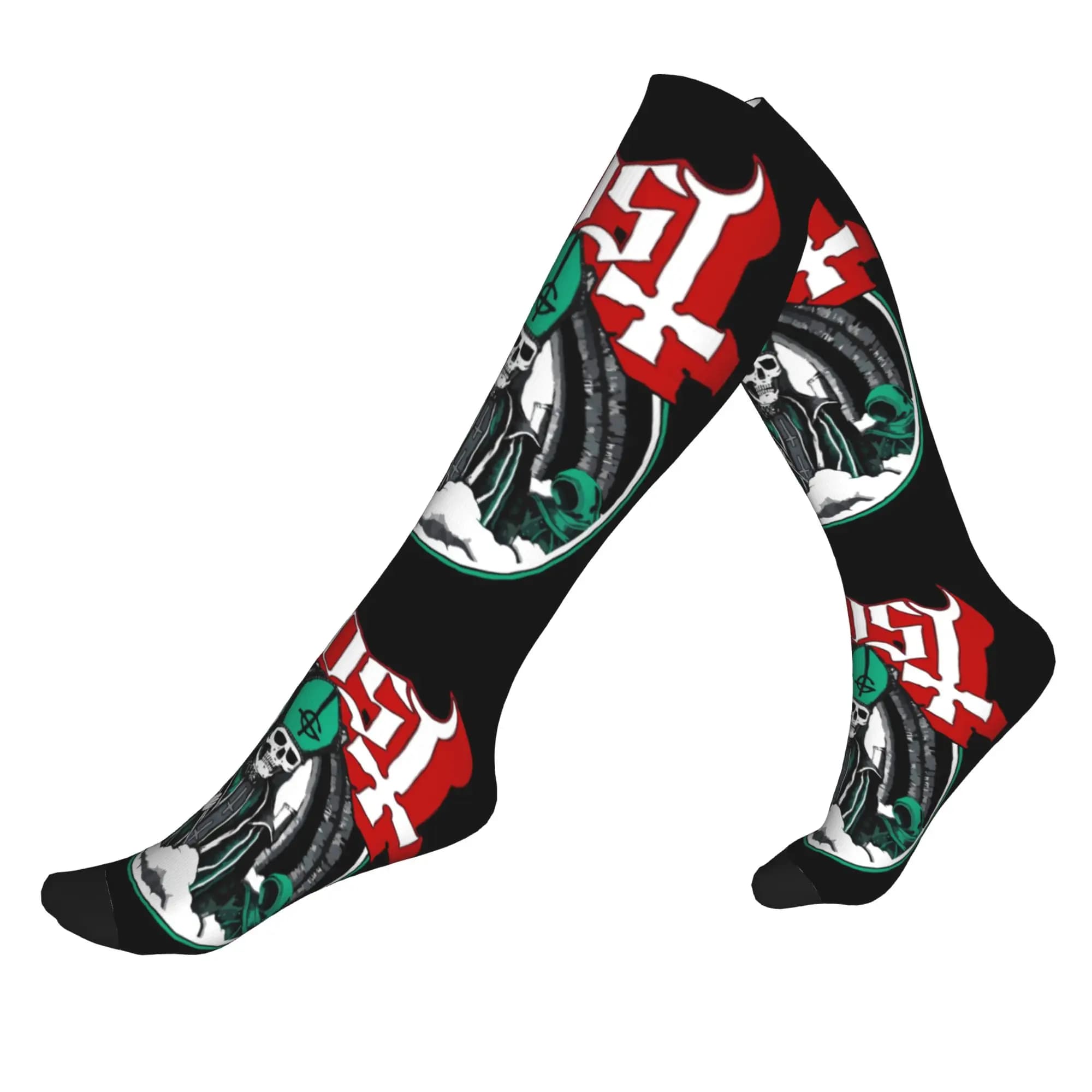Calzini stampati alla moda Ghost Halloween Impera Rock Band per donna e uomo, calzini sportivi a compressione elasticizzati per l'estate, l'autunno e l'inverno