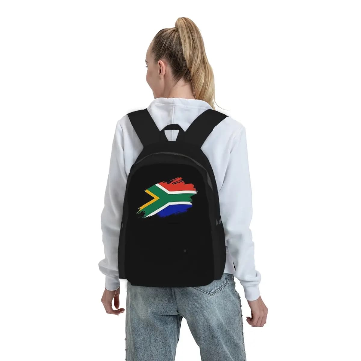 Zaino con bandiera Springboks del Sudafrica, borsa per libri per studenti, borsa per la scuola per bambini, borse a tracolla per laptop per uomo e donna