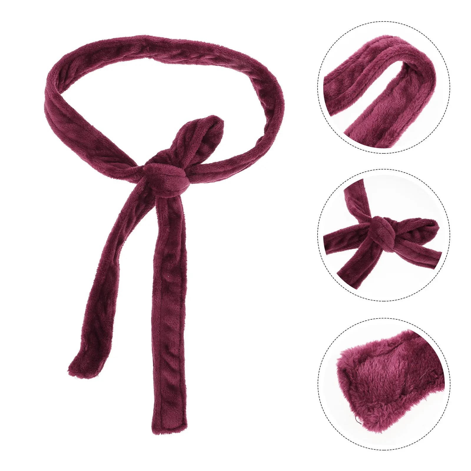 Thick Flannel Robe Belt Replacement for Adult Bathrobes Adjustable Soft Comfortable Waist Strap for Hotel Spa Party Use Bathrobe