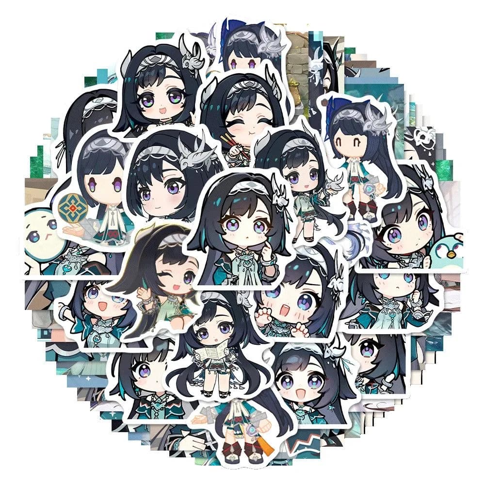 Sunsyea Genshin Impact Merch Natlan Personaggio Lanyan Adesivi 51 Pezzi Collezione Anime
