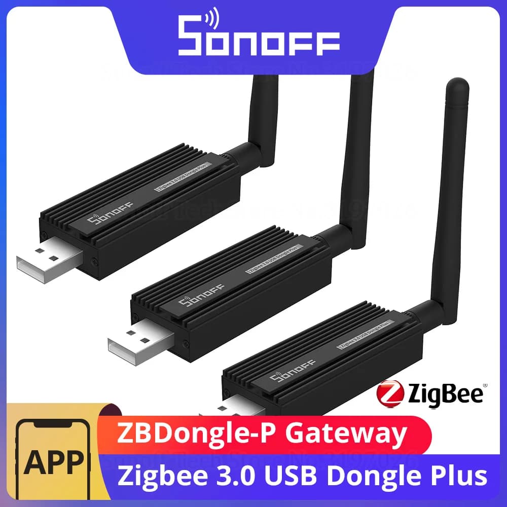 SONOFF ZBDongle-P Zigbee 3.0 Dongle USB Plus Gateway universale 1/5PCS ZHA Zigbee2MQTT Supporto pre-lampato Dispositivi ZBMicro SNZB