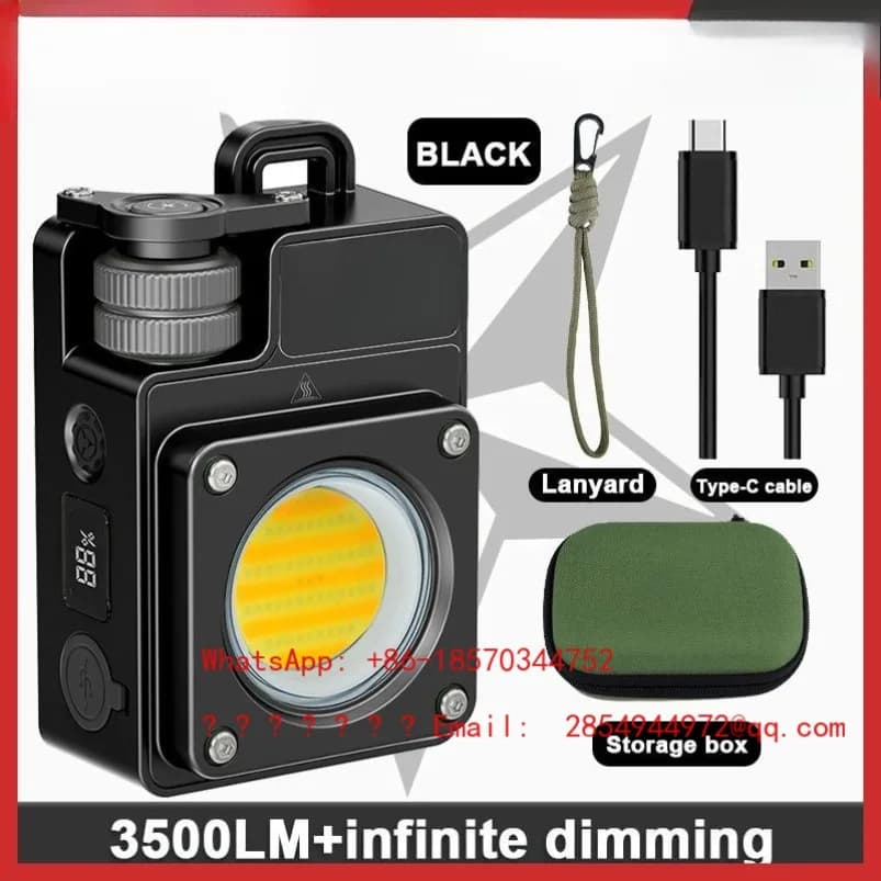 Lampada da Campeggio XY-009 per Esterni, Lunga Durata della Batteria, Multifunzione