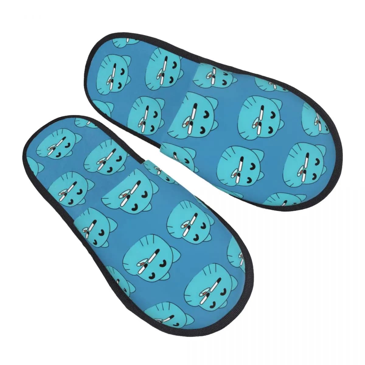 Pantofole invernali per la casa Gumbal Gum Ball Watterson Accessori per cartoni animati Pantofole in pelliccia per la casa Scivoli per camera da letto Scivoli morbidi antiscivolo