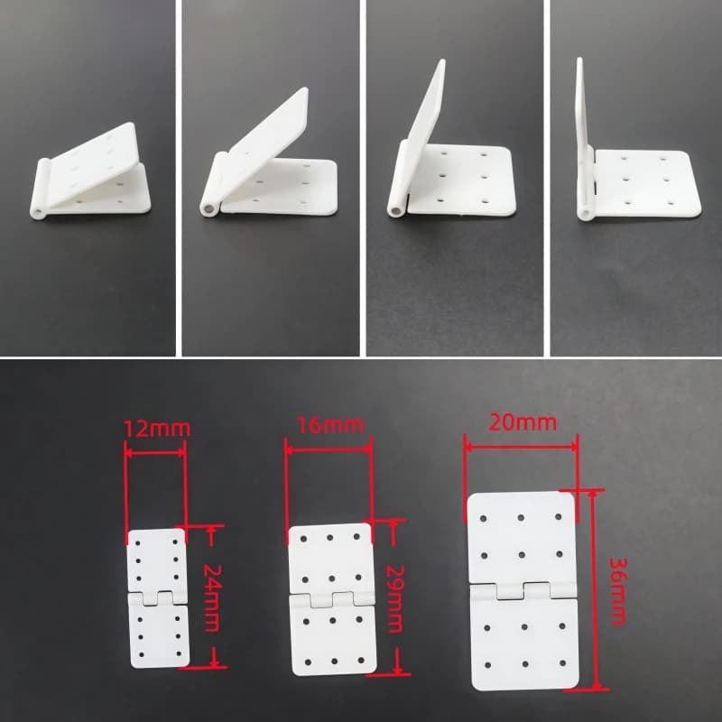 10/20Pcs 3Size White Nylon Pinned Hinge With Removable Split Pins RC Airplane Parts Aeromodelling Model DIY RC drone Accessories