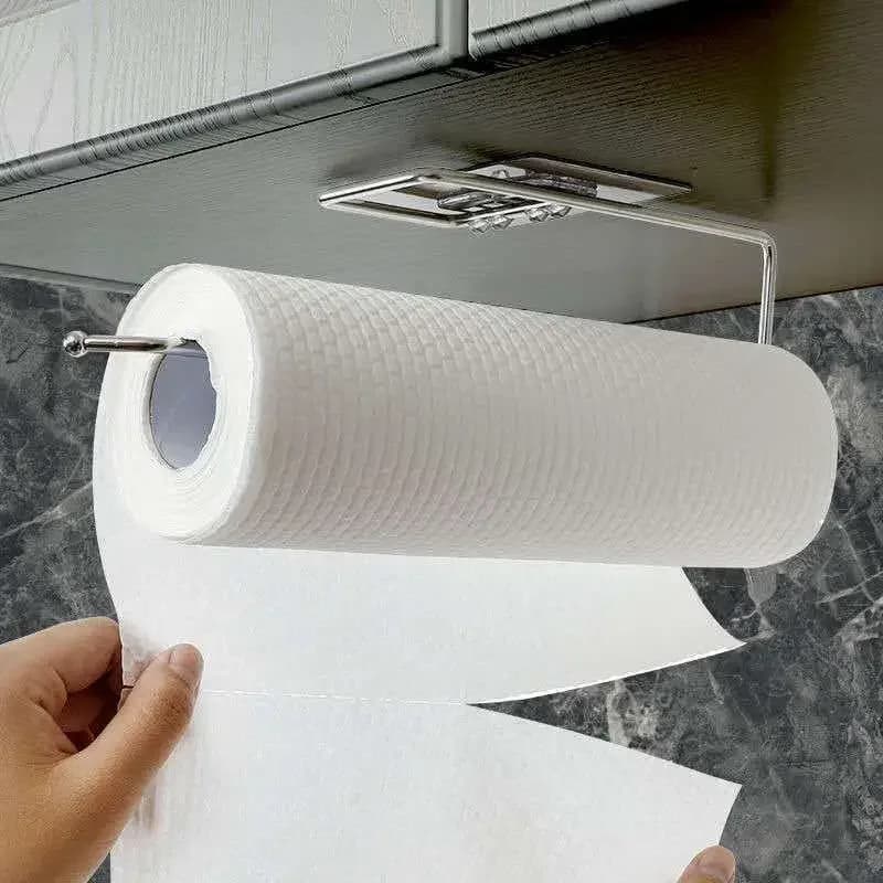 Portarotolo da appendere sotto il mobile, autoadesivo, organizer per cucina, bagno, scaffale, elettrodomestici