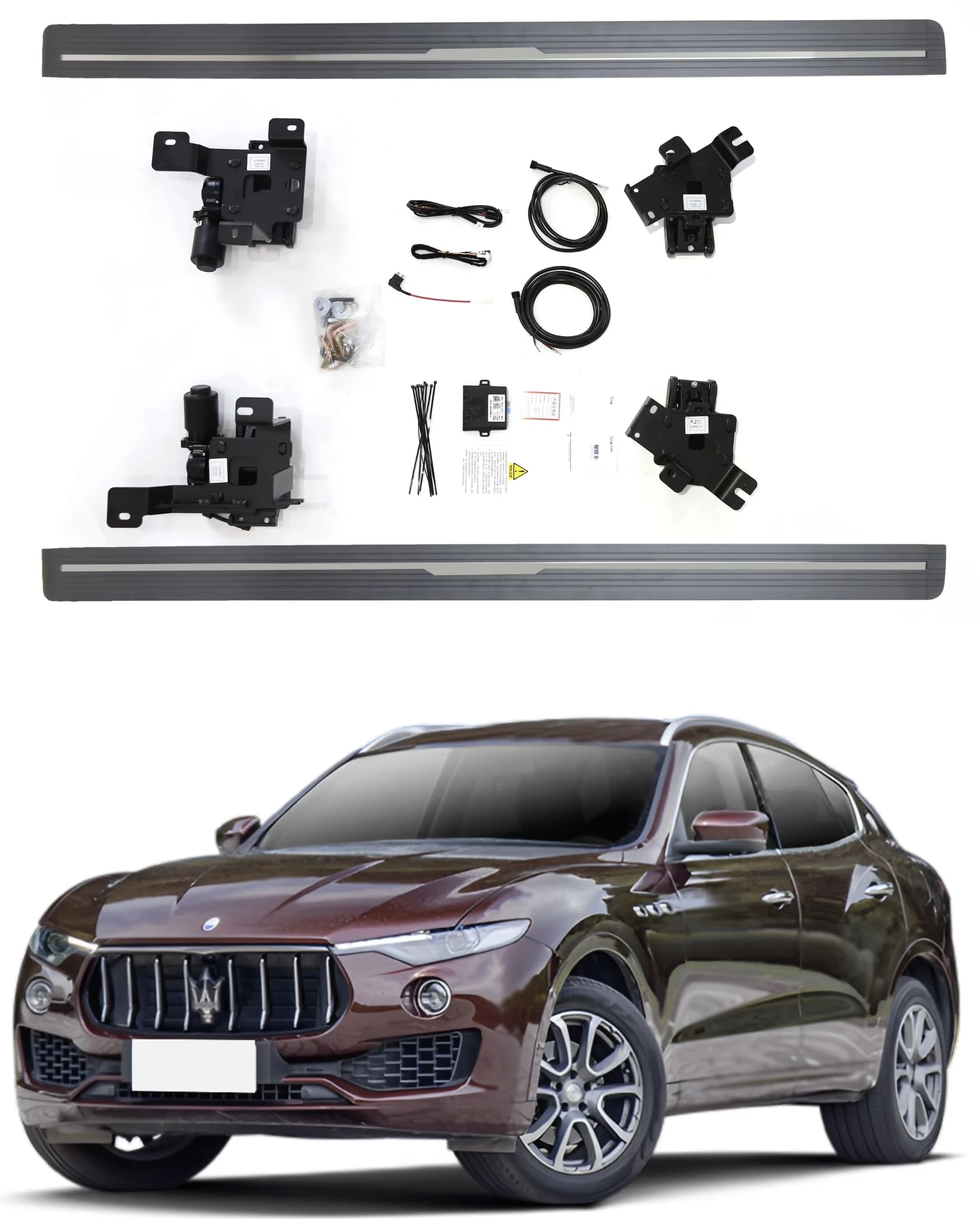 Pieghevoli Protezione anti-pizzicamento Accessori per auto Materiale in ferro Pedane luminose a LED per ciglia per Maserati LEVANTE 2016