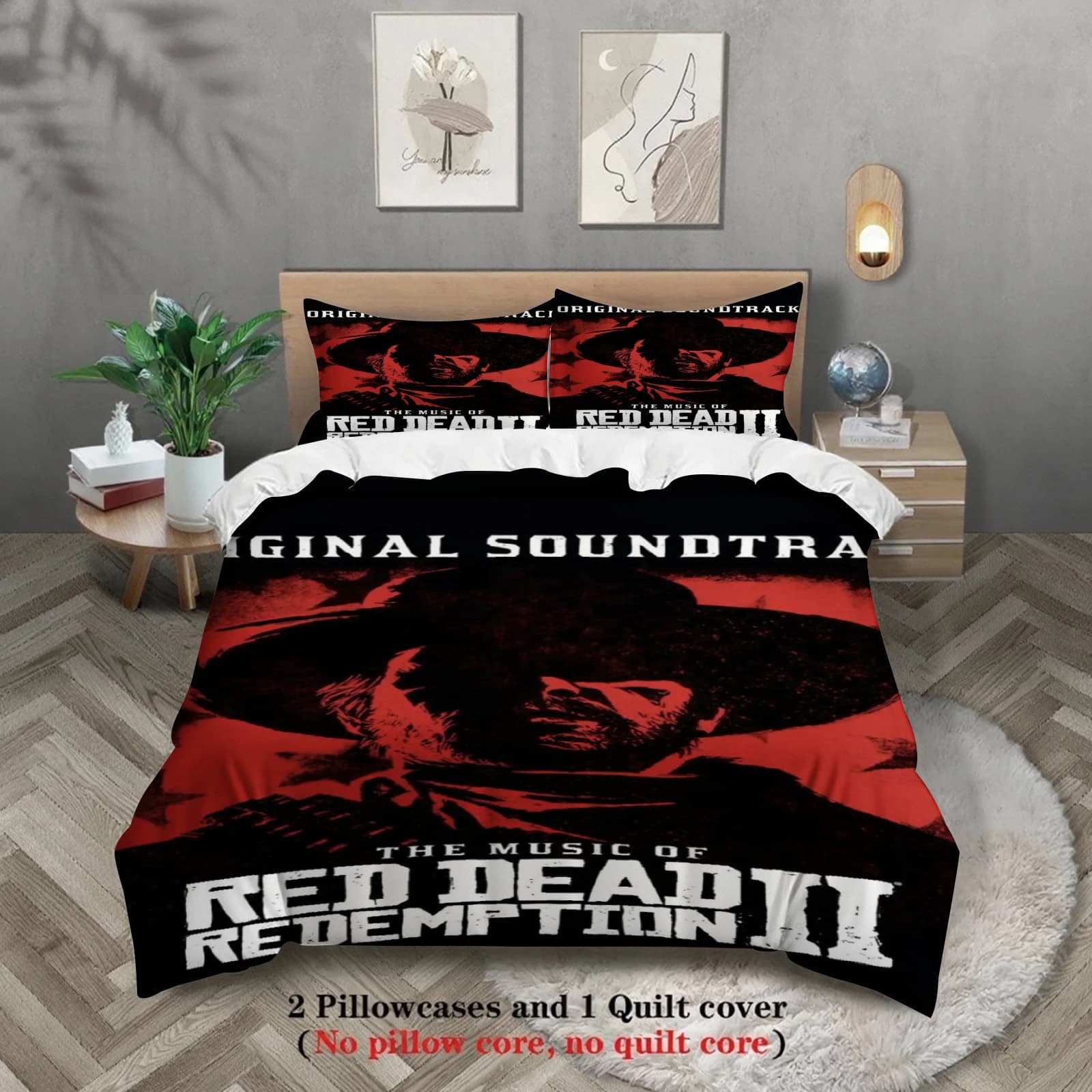 Set copripiumino stampato in 3D Game RDR2 Set biancheria da letto morbida, misura singola, per bambini, adulti, decorazioni per la casa, Game R-Red-Dead-Redemption2