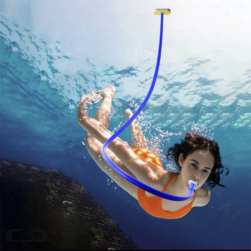 1PC Tubo Snorkel Completamente Asciutto da 1M 2M 3M per Adulti, Tubo Respiratorio Subacqueo per Immersioni e Allenamento di Nuoto per Uomini e Donne
