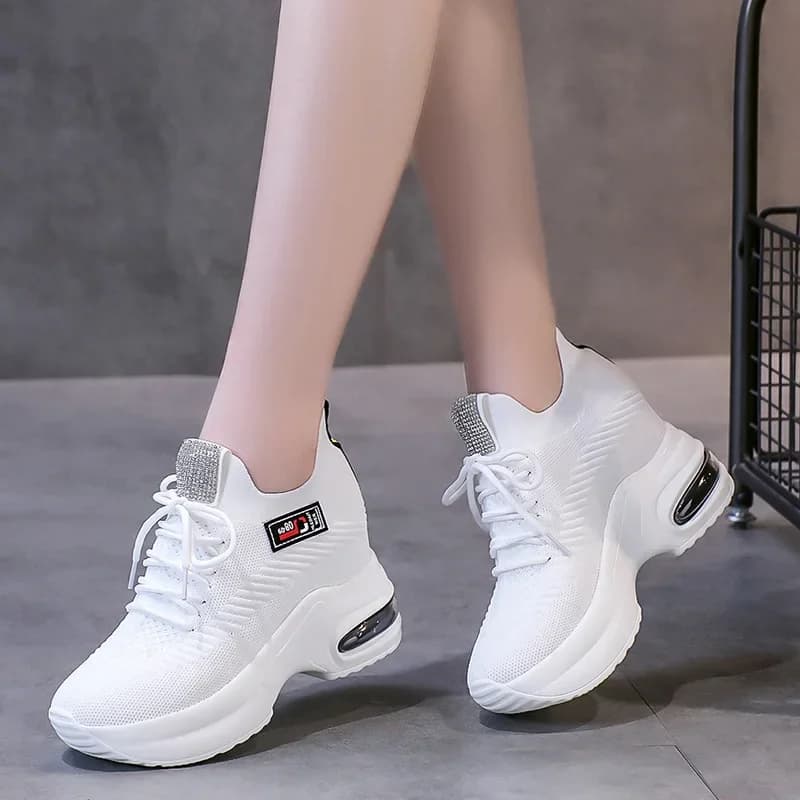 scarpe da ginnastica robuste da donna scarpe bianche scarpe da ginnastica con plateau scarpe da corsa traspiranti scarpe sportive da donna Zapatillas Deportivas Mujer2023