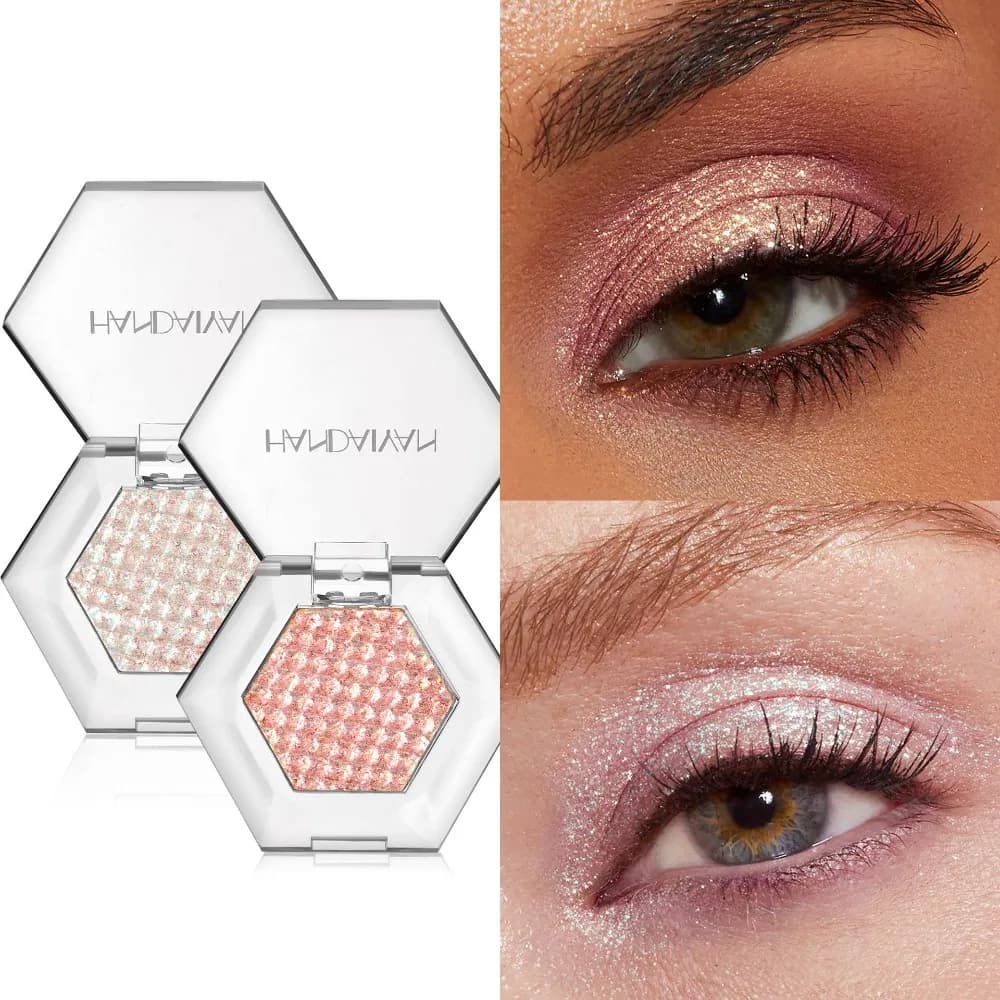 Palette esagonali per ombretti Chameleon Putty, luccicanti olografici scorrevoli per spettacoli teatrali, pigmenti da costruzione resistenti all'acqua