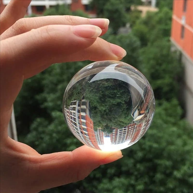 Sfera di cristallo di vetro colorato trasparente 3X Sfera curativa Puntelli per fotografia Decorazione a sfera 40 mm