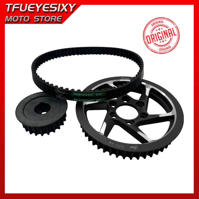TFUEYESIXY Kit Originale Cinghia di Trasmissione, Puleggia Anteriore e Puleggia Posteriore per SUR Ron Light Bee X S Segway X260 E-Bike