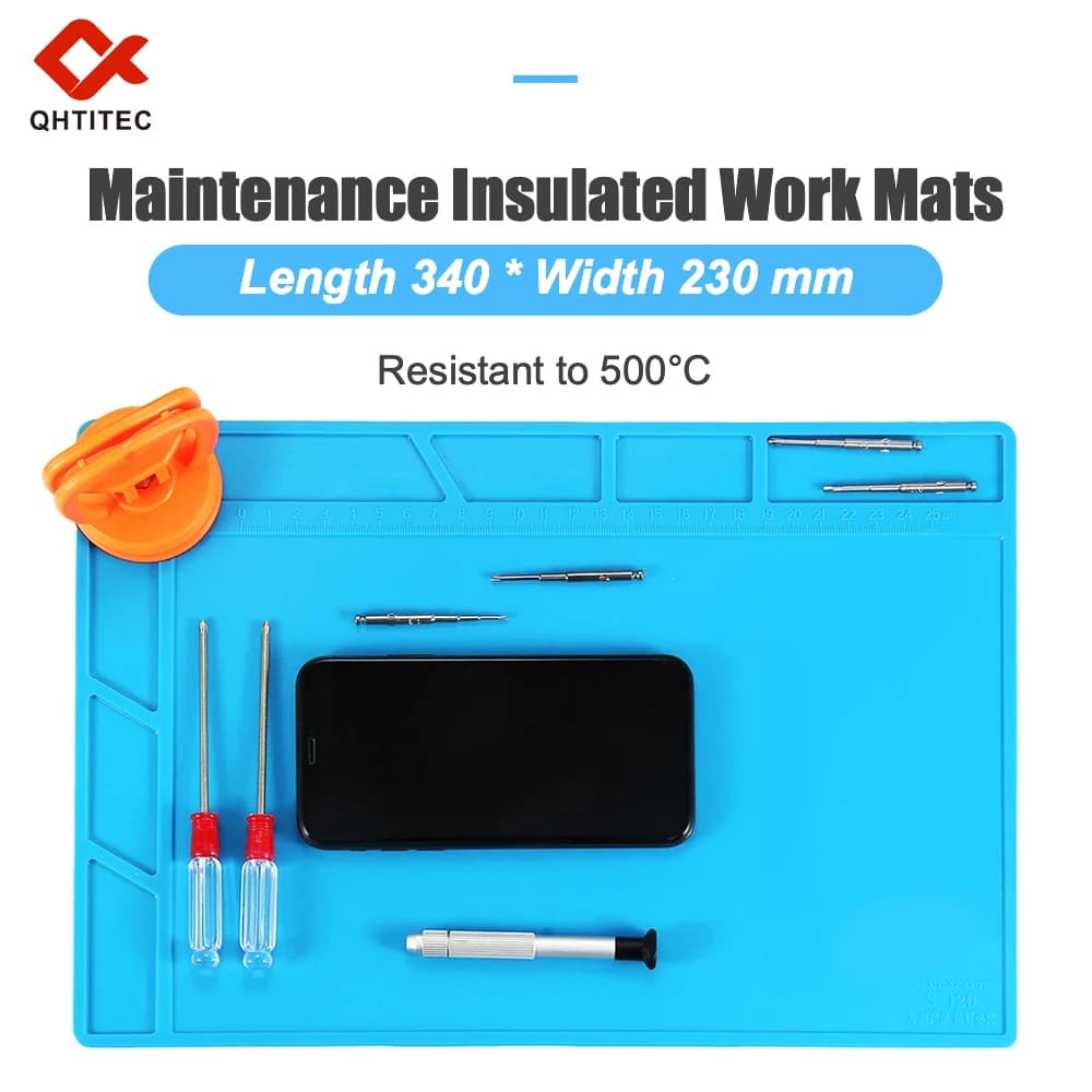 Silicone Welding Mat Desk Platform Mat for Welding Station Iron Phone Repair PC Magnetic Thermal Insulation No Lead