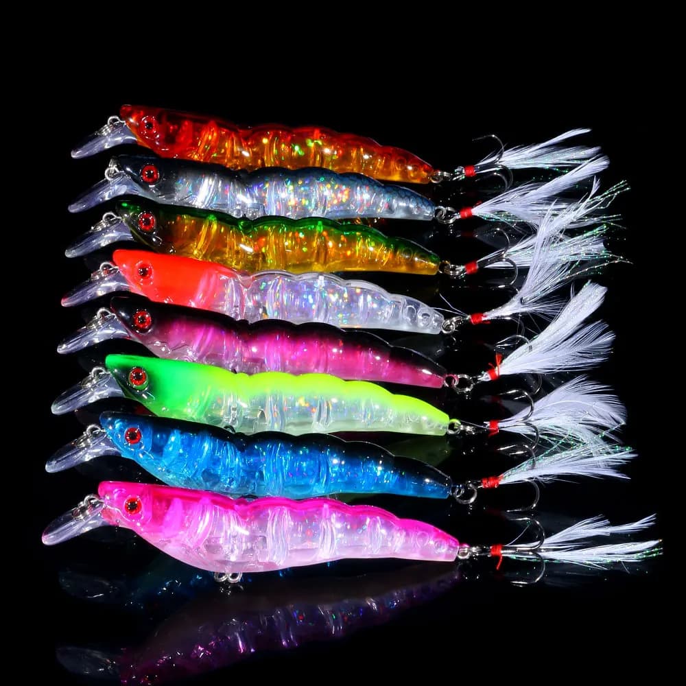 1 Pezzo Esca Artificiale Rigida Tipo Minnow Shrimp 10.5cm 13g per Trota, Crankbait per Acqua Dolce