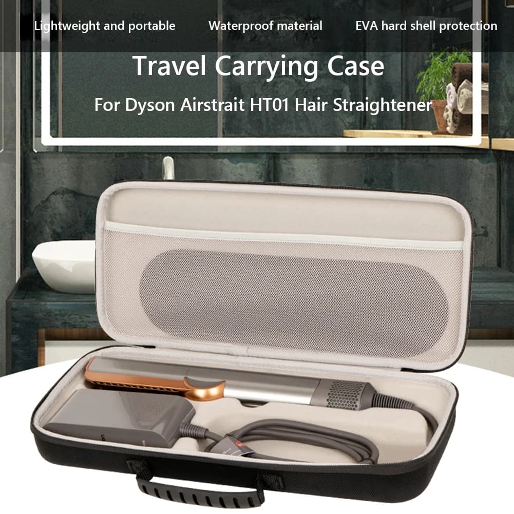 Custodia rigida in EVA per piastra per capelli Dyson Airstrait HT01, borsa antiurto portatile da viaggio, custodia protettiva antigraffio