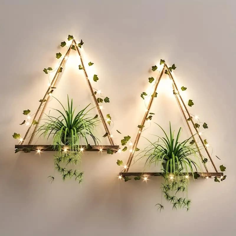 1PC luci decorative a corda Lvy ghirlanda di foglie d'acero, ghirlanda luci sospese fata luci notturne camera da letto decorazione del cortile della parete